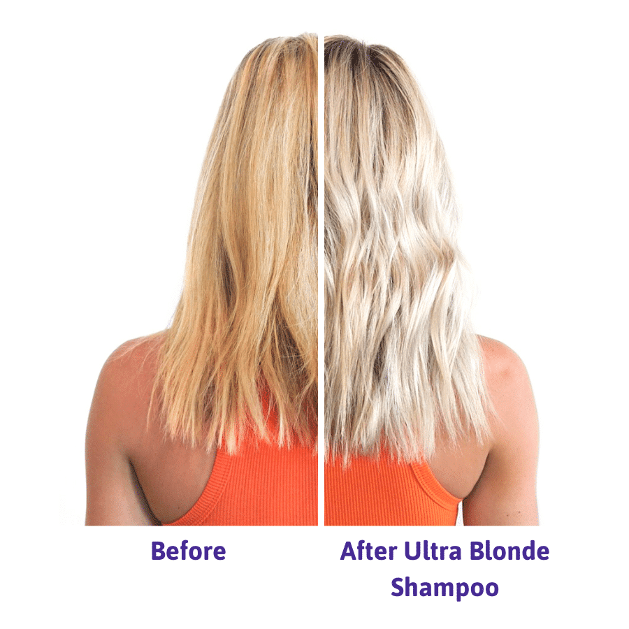 Before and after Ultra Blonde shampoo Before and after ultra blonde shampoo